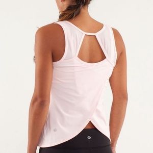 Lululemon pink open back tank